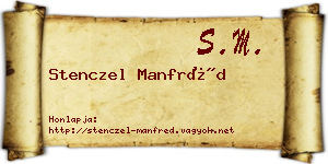 Stenczel Manfréd névjegykártya